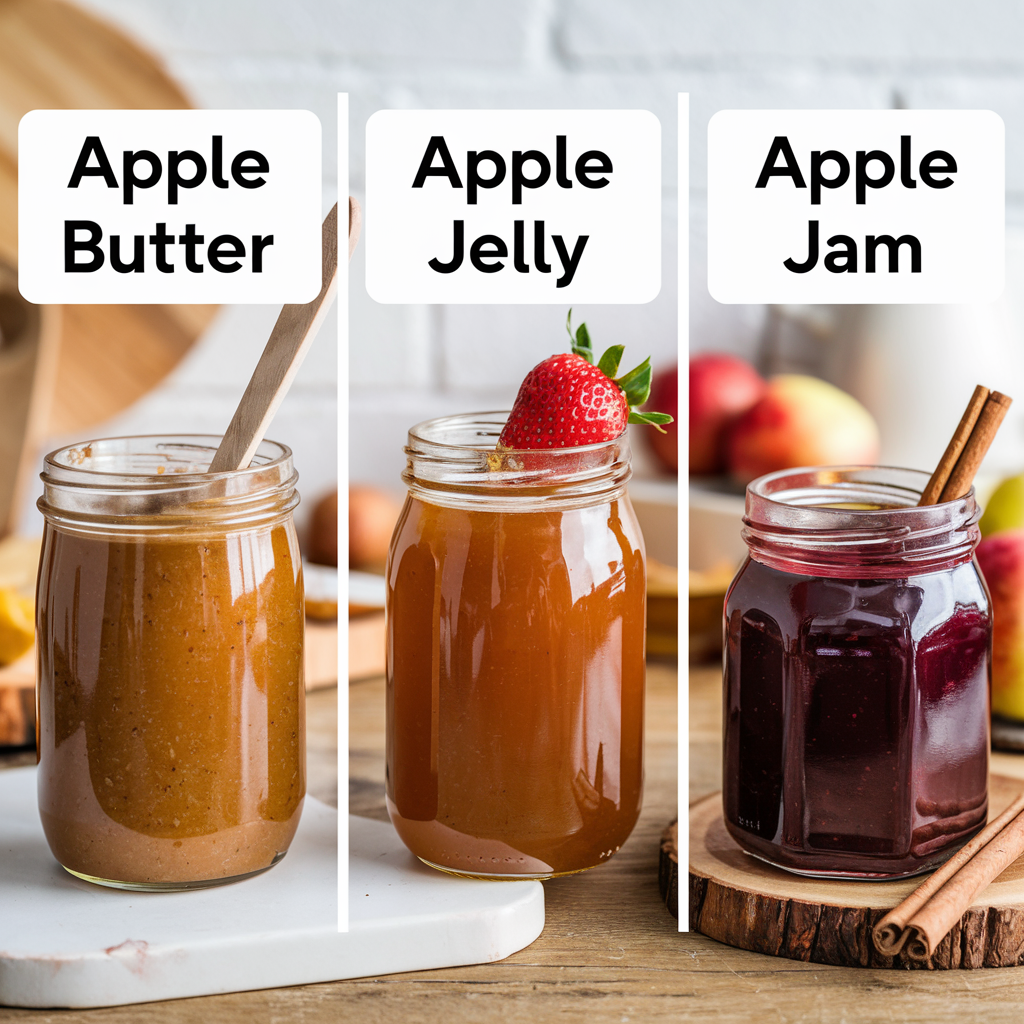 Apple butter vs apple jam vs apple jelly 