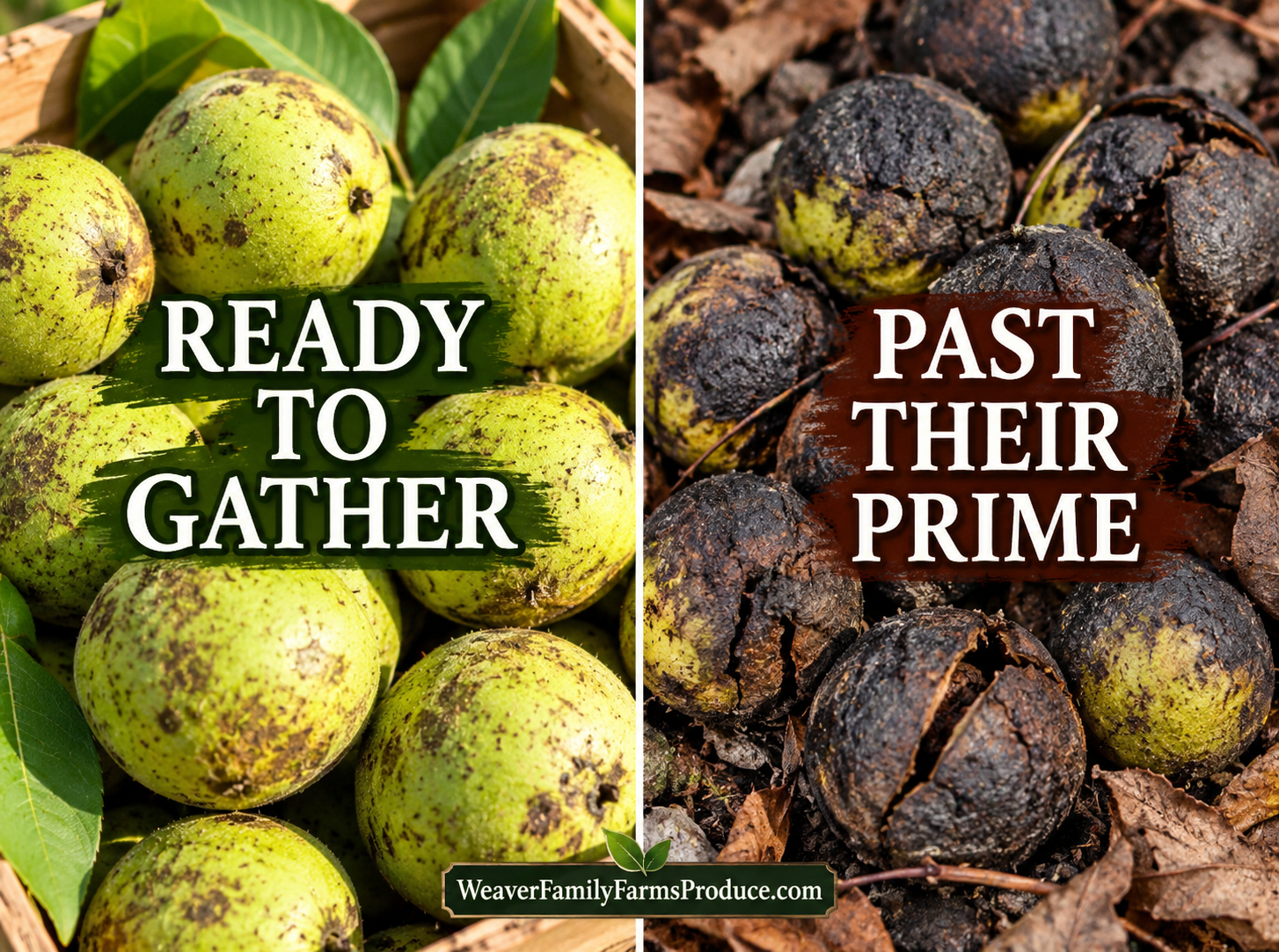 When to gather black walnuts
